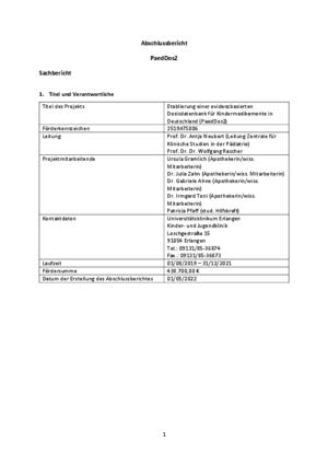 Abschlussbericht - PaedDos2