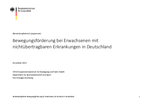testBewegungsförderung bei Erwachsenen mit nichtübertragbaren Erkrankungen in Deutschland