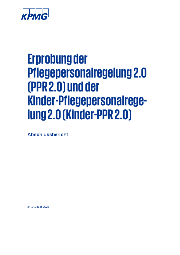 Abschlussbericht Erprobung (Kinder-)PPR 2.0