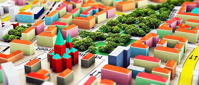 Miniatur Stadt - digital