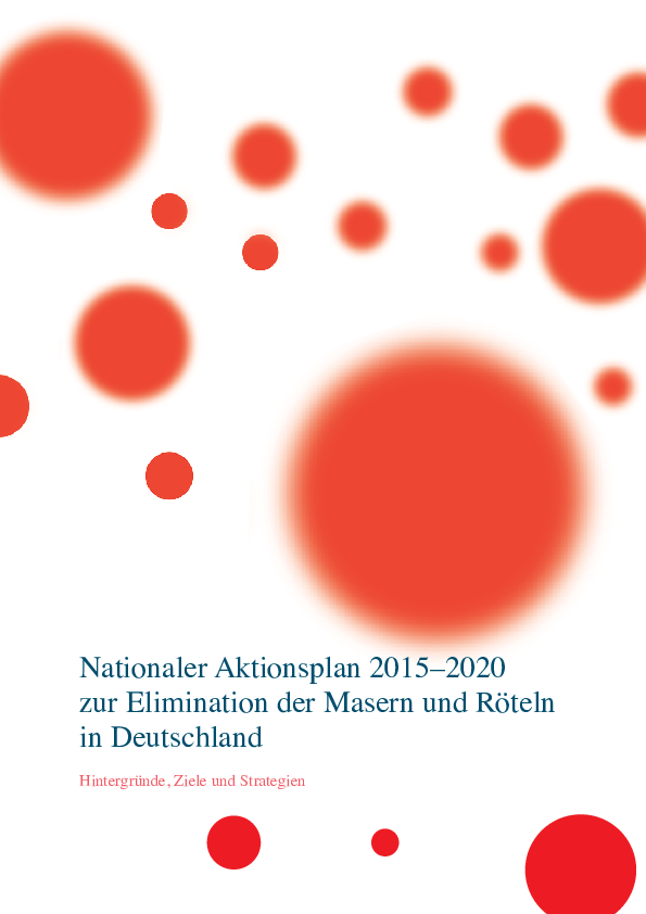 Broschüre: Nationaler Aktionsplan 2015–2020 zur Elimination der Masern und Röteln in Deutschland