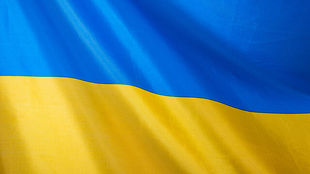 blau-gelbe Flagge der Ukraine