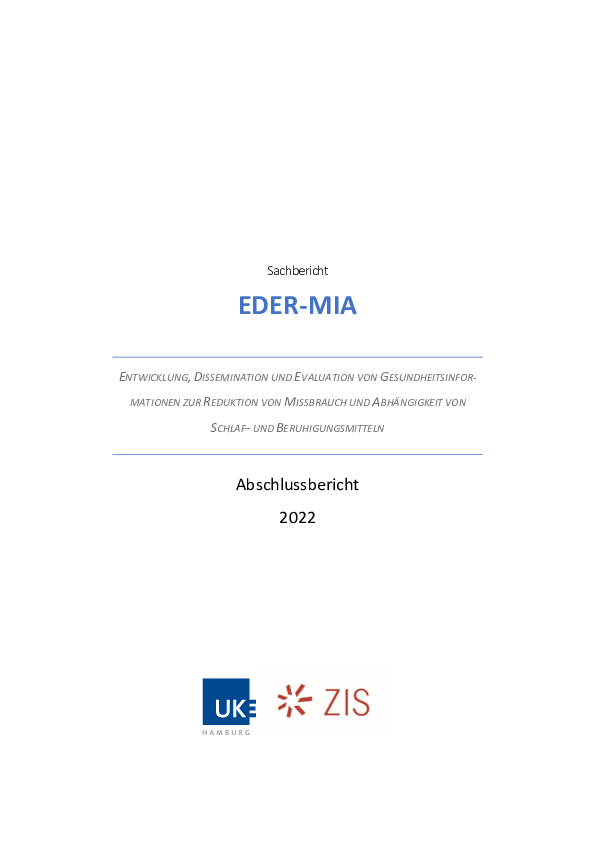 Entwicklung, Dissemination und Evaluation von Gesundheitsinformationen zur Reduktion von Missbrauch un Abhängigkeit von Schlaf- und Beruhigungsmitteln (EDER-MIA)