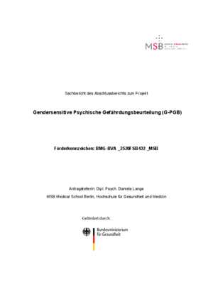 Gendersensitive Psychische Gefährdungsbeurteilung (G-PGB)