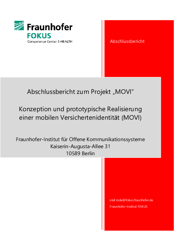 Konzeption und prototypische Realisierung einer mobilen Versichertenidentität (MOVI)