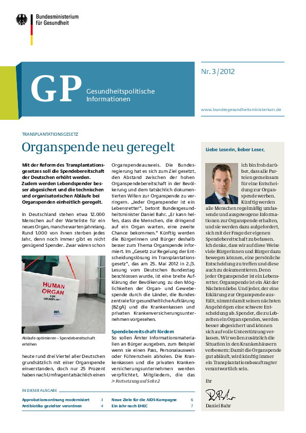 Gesundheitspolitische Informationen 03/2012