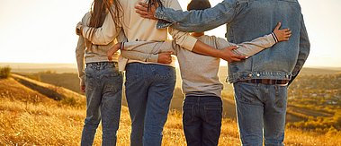 Familie Rückenansicht