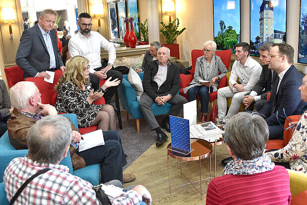 Spahn beim Redaktionsbesuch