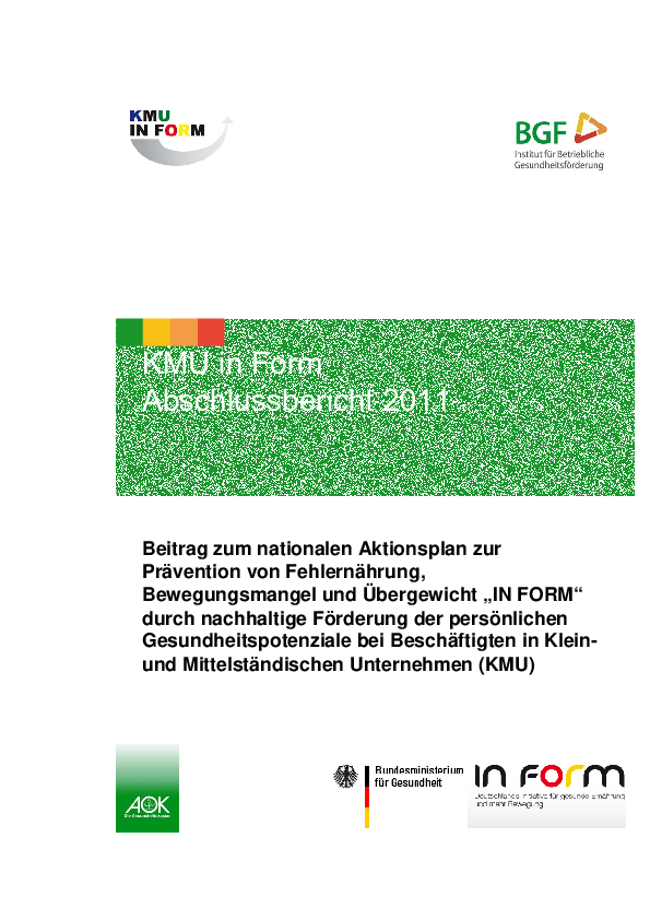 Abschlussbericht: KMU IN FORM