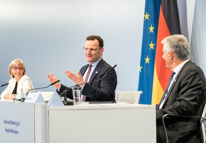 Impressions of the Informal Meeting of EU Health Ministers as part of the German EU Council Presidency on 16 July 2020.